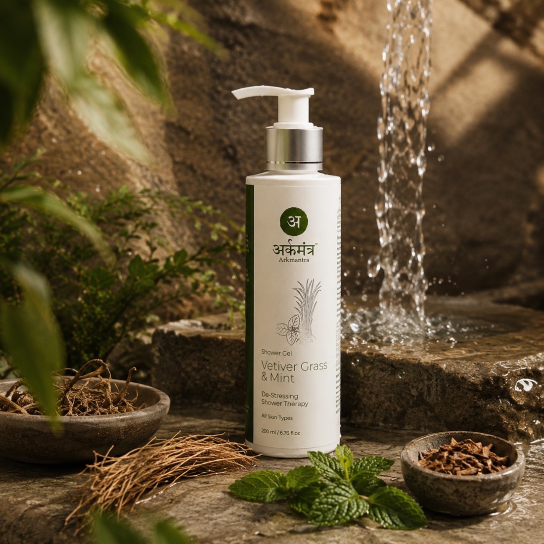 Vetiver Grass & Mint Shower Gel